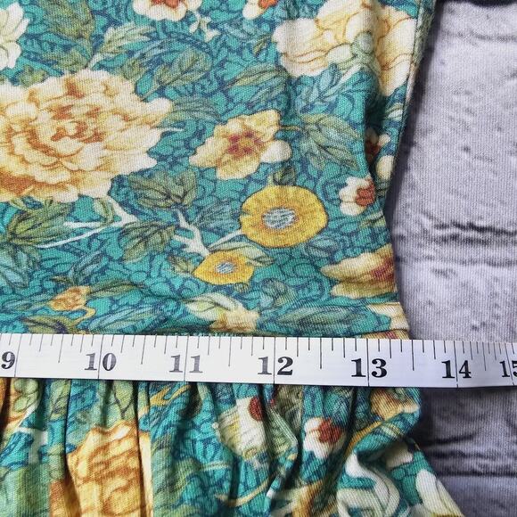 Peruvian Connection Jade Garden Tiered Sleeveless Pima Cotton Blend Size Small - Picture 9 of 11